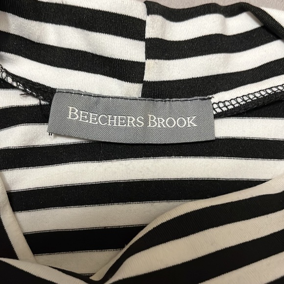 Beecher Brook blouse. Black and white striped. Size Medium. - Picture 3 of 4